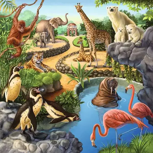 Ravensberger Matratzen Kinderpuzzle ab 5 Jahren - Wald-/Zoo-/Haustiere - 49 Teile Fabrik Onlineshop
