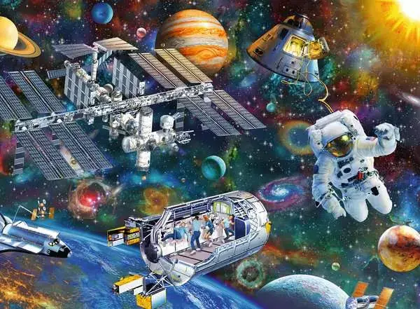 Ravensberger Matratzen Kinderpuzzle ab 8 Jahren - Expedition Weltraum - 200 Teile Fabrikpreis