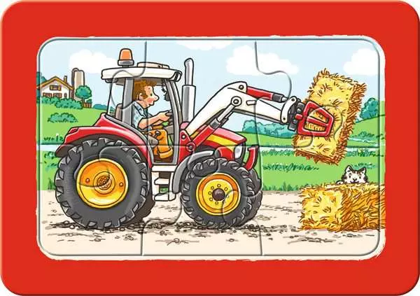 Ravensberger Matratzen Kinderpuzzle ab 2 Jahren - Bagger, Traktor und Kipplader - 6 Teile Rabatt