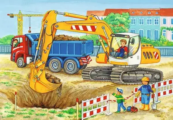 Ravensberger Matratzen Kinderpuzzle ab 3 Jahren - Baustelle und Bauernhof - 12 Teile Großer Ausverkauf