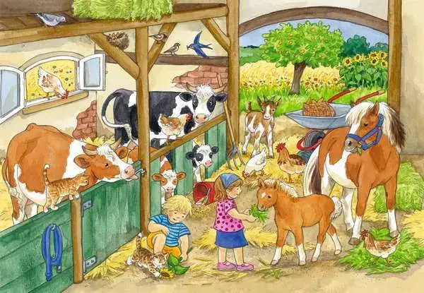 Ravensberger Matratzen Kinderpuzzle ab 4 Jahren - Fröhliches Landleben - 24 Teile Bis zu 60% Rabatt