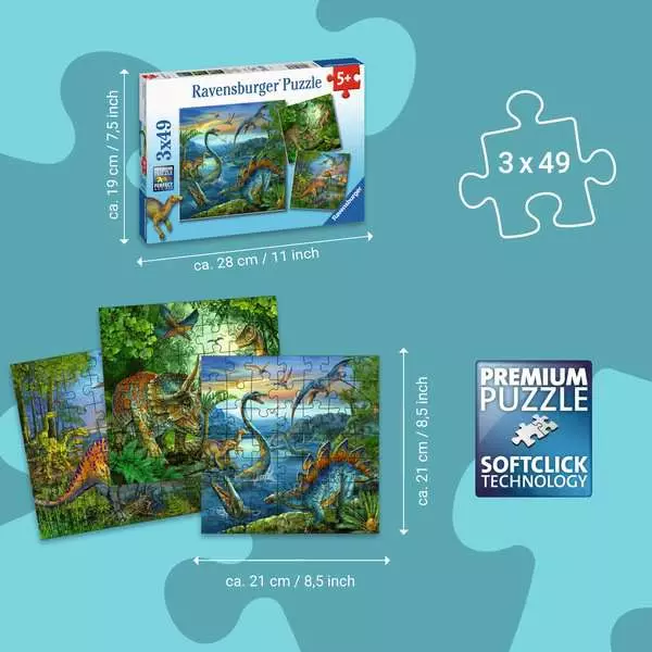 Ravensberger Matratzen Kinderpuzzle ab 5 Jahren - Faszination Dinosaurier - 49 Teile Flash Sale