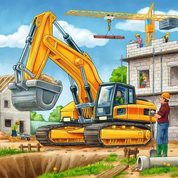 Ravensberger Matratzen Kinderpuzzle ab 5 Jahren - Große Baufahrzeuge - 49 Teile Black Friday