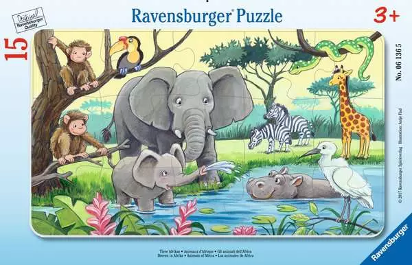 Ravensberger Matratzen Kinderpuzzle ab 3 Jahren - Tiere Afrikas - 15 Teile Exklusive Angebote