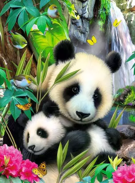 Ravensberger Matratzen Kinderpuzzle ab 9 Jahren - Lieber Panda - 300 Teile Letzter Tag