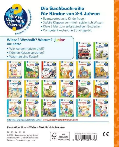Ravensberger Matratzen Ravensburger Wieso? Weshalb? Warum? junior, Band 21: Die Katze 50% Rabatt für begrenzte Zeit