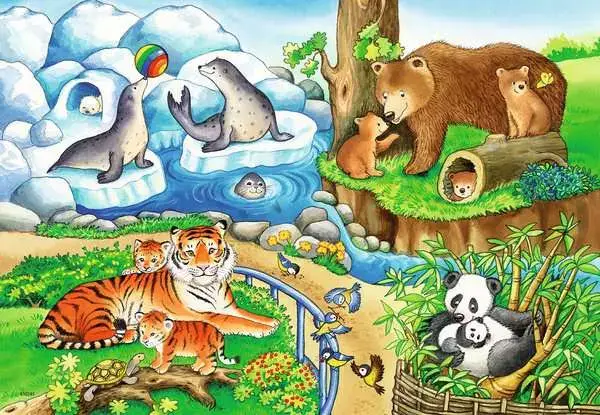Ravensberger Matratzen Kinderpuzzle ab 3 Jahren - Tiere im Zoo - 12 Teile Angebote