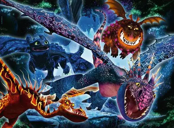 Ravensberger Matratzen Kinderpuzzle ab 6 Jahren - Leuchtende Dragons - 100 Teile Cyber Monday