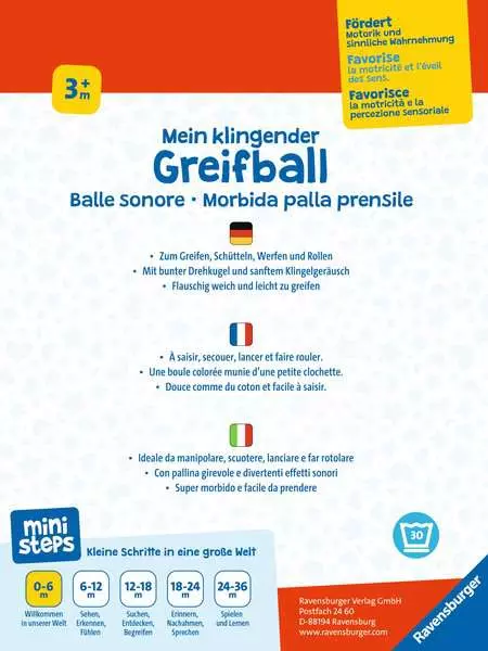 Ravensberger Matratzen Mein klingender Greifball - Babyspielzeug ab 3 Monaten Bis zu 50% Rabatt