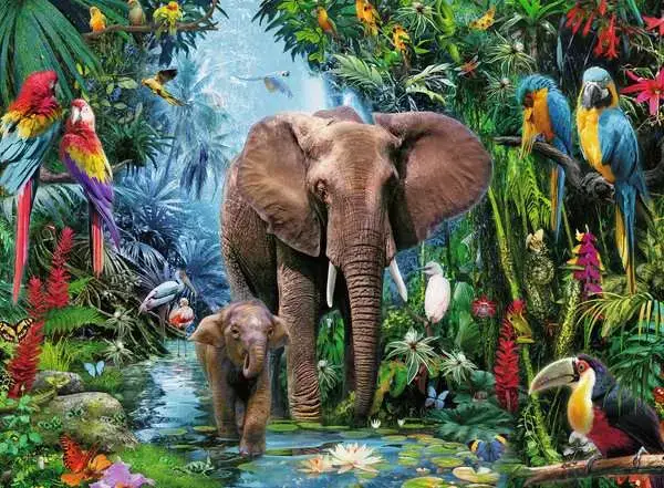Ravensberger Matratzen Kinderpuzzle ab 7 Jahren - Dschungelelefanten - 150 Teile Fabrikladen