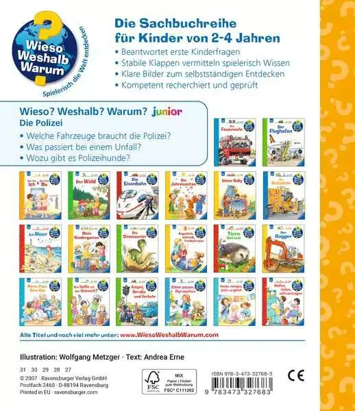 Ravensberger Matratzen Ravensburger Wieso? Weshalb? Warum? junior, Band 18: Die Polizei Hotsell