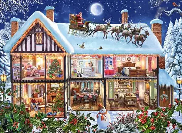 Ravensberger Matratzen Kinderpuzzle ab 6 Jahren - Weihnachten zu Hause - 100 Teile Blitzverkäufe