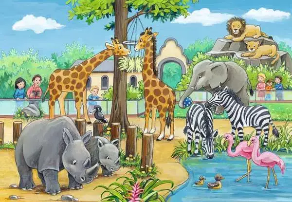 Ravensberger Matratzen Kinderpuzzle ab 4 Jahren - Willkommen im Zoo - 24 Teile Versandkostenfrei