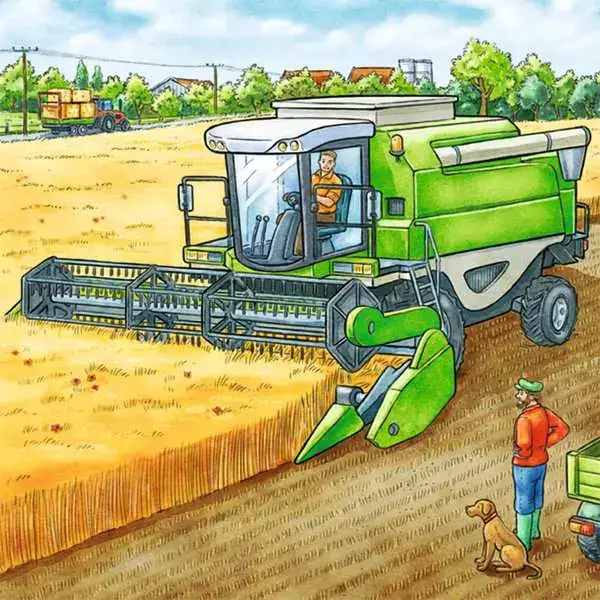 Ravensberger Matratzen Kinderpuzzle ab 5 Jahren - Große Landmaschinen - 49 Teile Riesige Ersparnisse