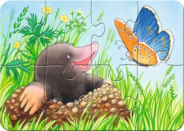 Ravensberger Matratzen Kinderpuzzle ab 2 Jahren - Süße Gartenbewohner - 2 + 4 + 6 + 8 Teile Kostenloser Versand international