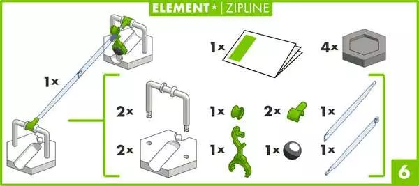 Ravensberger Matratzen GraviTrax Element Zipline - Kugelbahn-Erweiterung für Kinder ab 8 Jahren Black Friday Preise