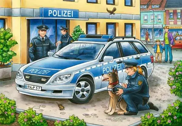 Ravensberger Matratzen Kinderpuzzle ab 3 Jahren - Polizei und Feuerwehr - 12 Teile Fabrikverkauf