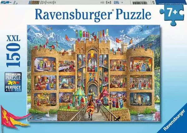 Ravensberger Matratzen Kinderpuzzle ab 7 Jahren - Blick in die Ritterburg - 150 Teile Saisonschlussverkauf
