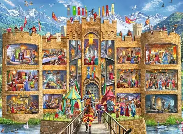 Ravensberger Matratzen Kinderpuzzle ab 7 Jahren - Blick in die Ritterburg - 150 Teile Saisonschlussverkauf