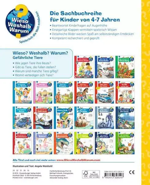 Ravensberger Matratzen Ravensburger Wieso? Weshalb? Warum?, Band 49: Gefährliche Tiere Weihnachtsangebot