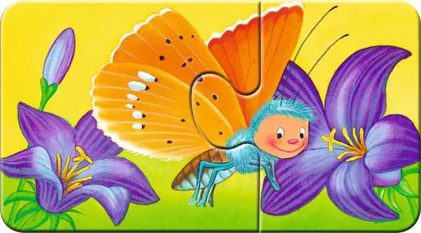 Ravensberger Matratzen Kinderpuzzle ab 2 Jahren - Tiere im Garten - 2 Teile Letzter Tag