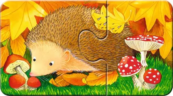 Ravensberger Matratzen Kinderpuzzle ab 2 Jahren - Tiere im Garten - 2 Teile Letzter Tag