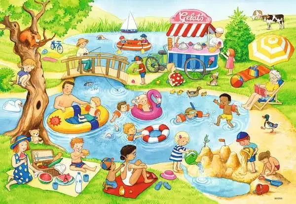 Ravensberger Matratzen Kinderpuzzle ab 4 Jahren - Freizeit am See - 24 Teile Clearance-Verkauf