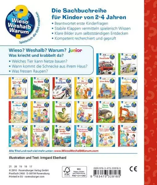 Ravensberger Matratzen Ravensburger Wieso? Weshalb? Warum? junior, Band 36: Was kriecht und krabbelt da? Black Friday Preise