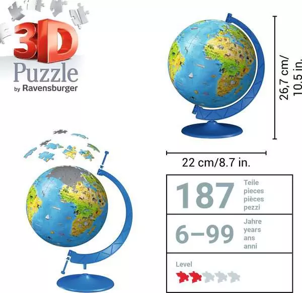 Ravensberger Matratzen 3D Puzzle Ball Kinderglobus in deutscher Sprache Meist gekauft