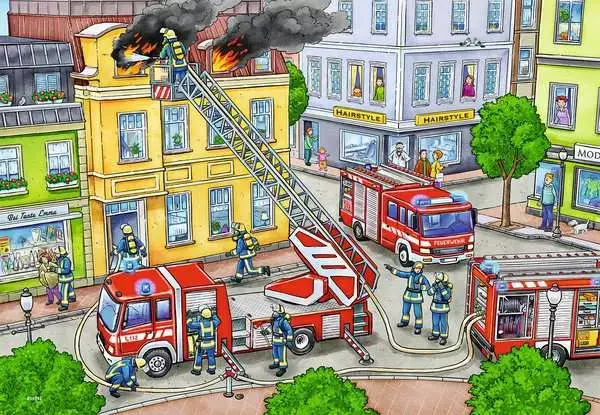 Ravensberger Matratzen Kinderpuzzle ab 3 Jahren - Mit Blaulicht unterwegs - 12 Teile Muttertagsangebot