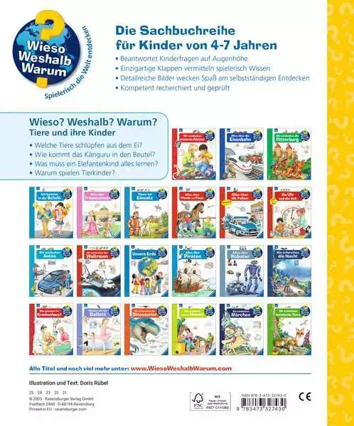 Ravensberger Matratzen Ravensburger Wieso? Weshalb? Warum?, Band 33: Tiere und ihre Kinder Zeitlich begrenztes Angebot