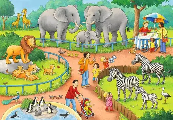 Ravensberger Matratzen Kinderpuzzle ab 4 Jahren - Ein Tag im Zoo - 24 Teile Bis zu 55% Rabatt