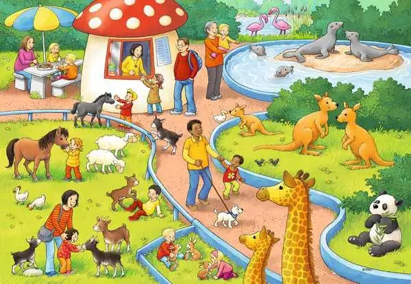 Ravensberger Matratzen Kinderpuzzle ab 4 Jahren - Ein Tag im Zoo - 24 Teile Bis zu 55% Rabatt