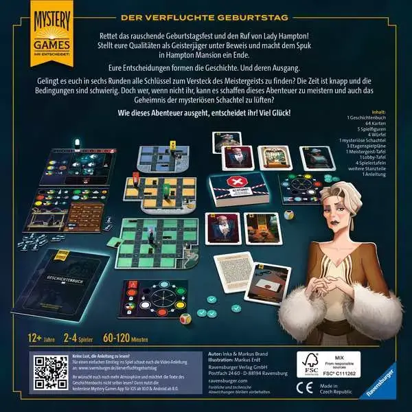 Ravensberger Matratzen Mystery Games – Der verfluchte Geburtstag - Spiel ab 12 Jahren Kostenloser Versand international