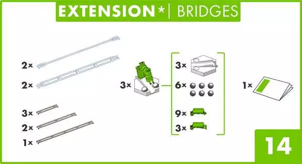Ravensberger Matratzen GraviTrax Extension Bridges - Kugelbahn-Erweiterung für Kinder ab 8 Jahren Fabrikverkauf