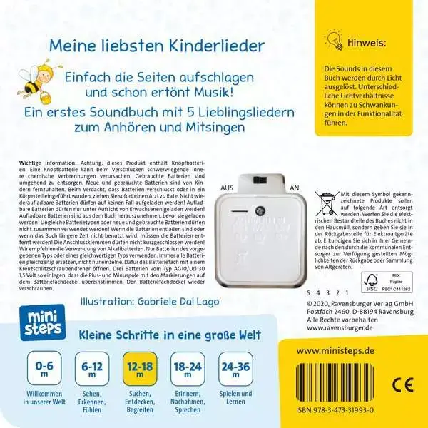 Ravensberger Matratzen ministeps: Hör rein, sing mit! Erste Kinderlieder zum Anhören Top Angebot