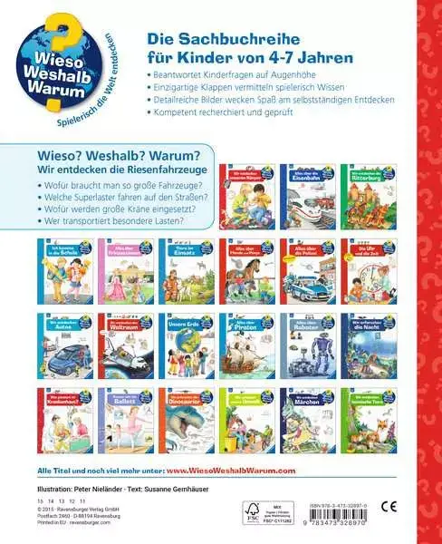 Ravensberger Matratzen Ravensburger Wieso? Weshalb? Warum?, Band 6: Wir entdecken die Riesenfahrzeuge Wochenangebot