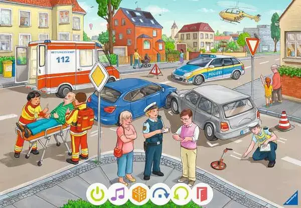Ravensberger Matratzen Kinderpuzzle ab 3 Jahren - tiptoi® Puzzle für kleine Entdecker: Rettungseinsatz - 12 Teile Nur für heute
