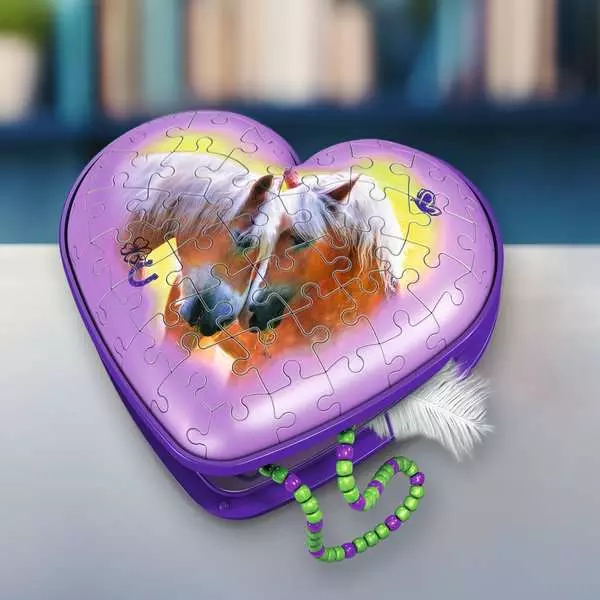 Ravensberger Matratzen 3D Puzzle Herzschatulle - Pferde Sonderangebot der Fabrik