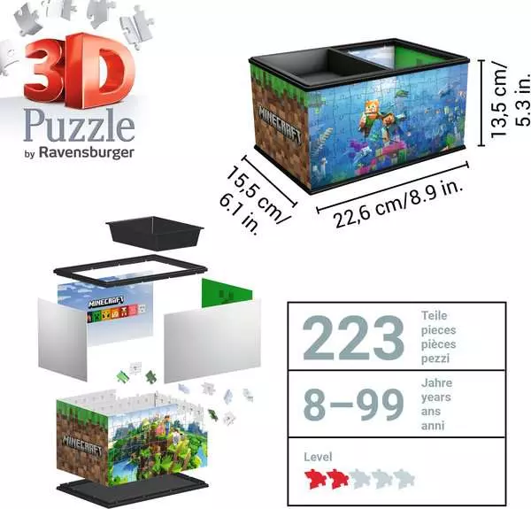 Ravensberger Matratzen 3D Puzzle Aufbewahrungsbox - Minecraft Super Rabatt