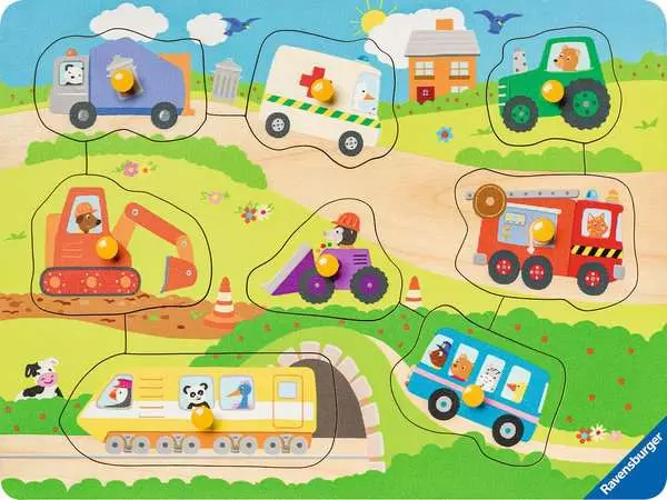 Ravensberger Matratzen Kinderpuzzle ab 2 Jahren - Lieblingsfahrzeuge - 8 Teile Fabrikladen