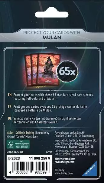 Ravensberger Matratzen Disney Lorcana: Aufstieg der Flutgestalten - Kartenhüllen Mulan Outlet