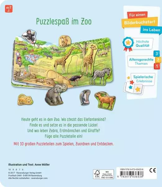 Ravensberger Matratzen Mein großes Puzzle-Spielbuch: Zoo Blitzverkäufe
