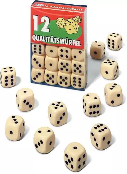 Ravensberger Matratzen 12 Qualitätswürfel in Klarsichtbox - Würfelspiel ab 8 Jahren Bis zu 60% Rabatt