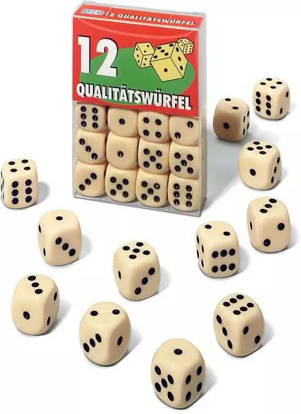 Ravensberger Matratzen 12 Qualitätswürfel in Klarsichtbox - Würfelspiel ab 8 Jahren Bis zu 60% Rabatt