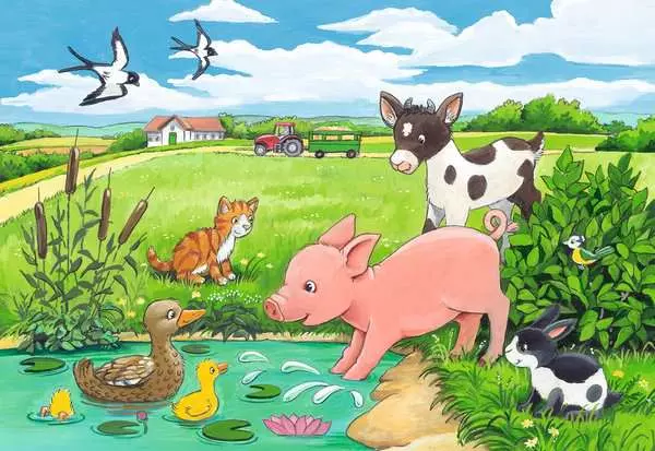 Ravensberger Matratzen Kinderpuzzle ab 3 Jahren - Tierkinder auf dem Land - 12 Teile Discount Store für neue Produkte