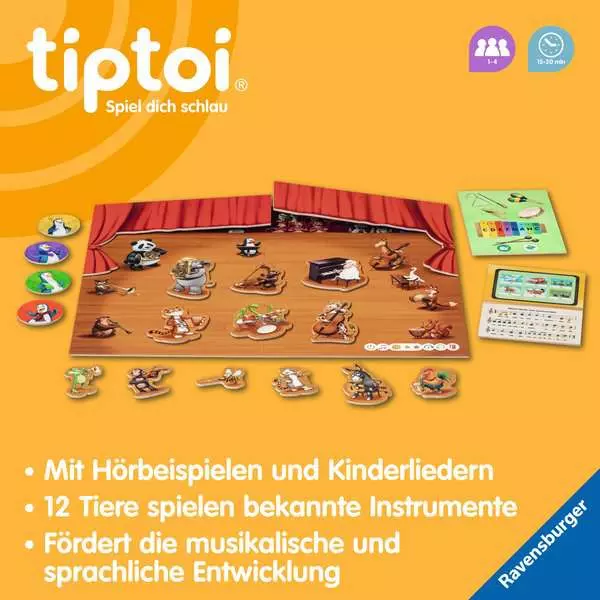 Ravensberger Matratzen tiptoi® Mein tierischer Musik-Spaß - Lernspiel ab 3 Jahren 50% Rabatt mit kostenlosem Versand