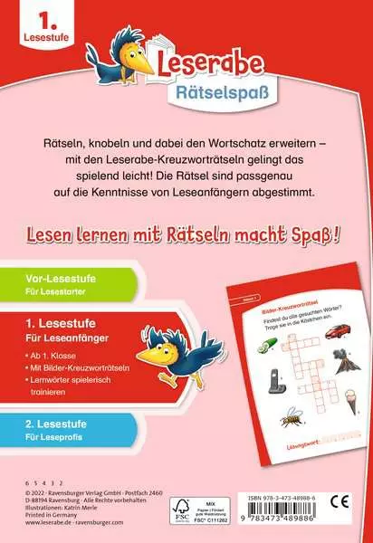 Ravensberger Matratzen Leserabe: Kreuzworträtsel zum Lesenlernen (1. Lesestufe) 2025