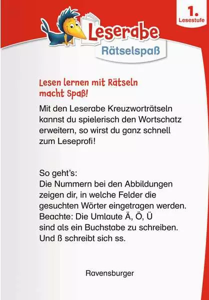 Ravensberger Matratzen Leserabe: Kreuzworträtsel zum Lesenlernen (1. Lesestufe) 2025