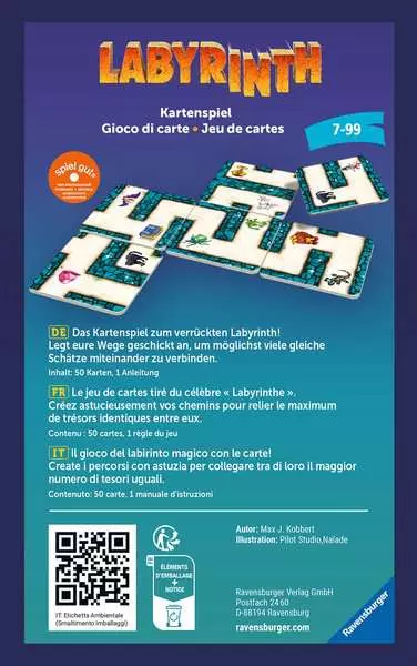 Ravensberger Matratzen Labyrinth Kartenspiel - Reisespiel ab 7 Jahren Auslauf